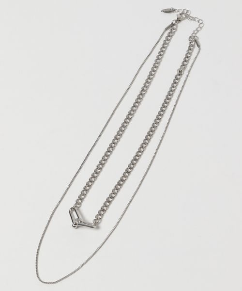 JEANASIS(ジーナシス)の「【ステンレス】ポイント2レンネックレス/185690(ネックレス・レディース・シルバー/ゴールド・FREE)」の10枚目の写真