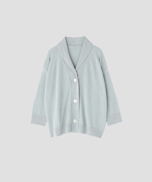 MARGARET HOWELL カーディガン グレー III コットン FINE LINEN COTTON KNITWEAR | MARGARET HOWELL（マーガレット