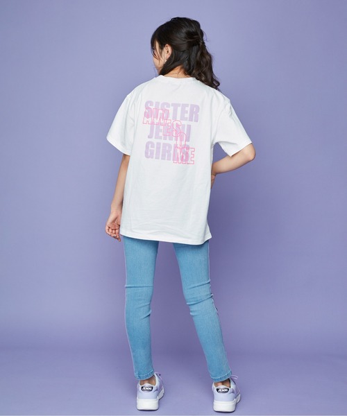 SISTER JENNI(SISTER JENNI)の「【ウエスト調整可能】【ストレッチデニム】美脚ロゴテープデニムレギパン(デニムパンツ・キッズ・ブルー/サックスブルー・160cm/130cm/140cm/150cm)」の11枚目の写真