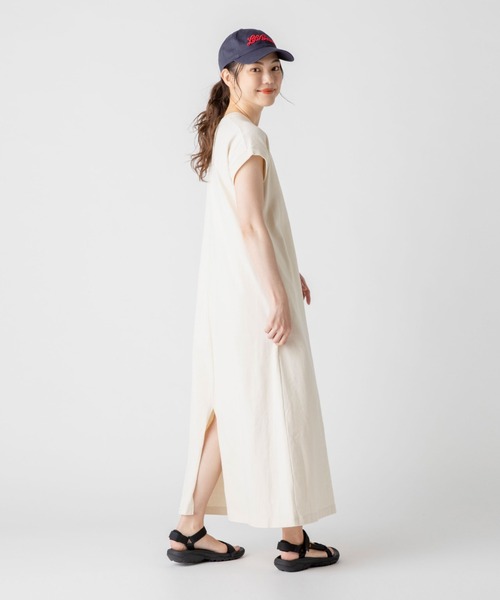 L.L.Bean(エルエルビーン)の「【JAPAN EDITION】ビーンズ・ロゴ・エンブロイダード・スリーブレス・ドレス ジャパン・フィット(ワンピース・レディース・ライトグレー/グリーン/キナリ/サックスブルー・MEDIUM)」の7枚目の写真