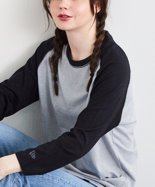 NEW ERA(ニューエラ)の「NEW ERA/ニューエラ Raglan Tee ラグランTシャツ 七分丈(Tシャツ/カットソー・メンズ・ホワイト×ネイビー/ホワイト×ブラック/ロイヤルブルー/ブラック×グレー/ネイビー・XL/L/S/M)」の1枚目の写真