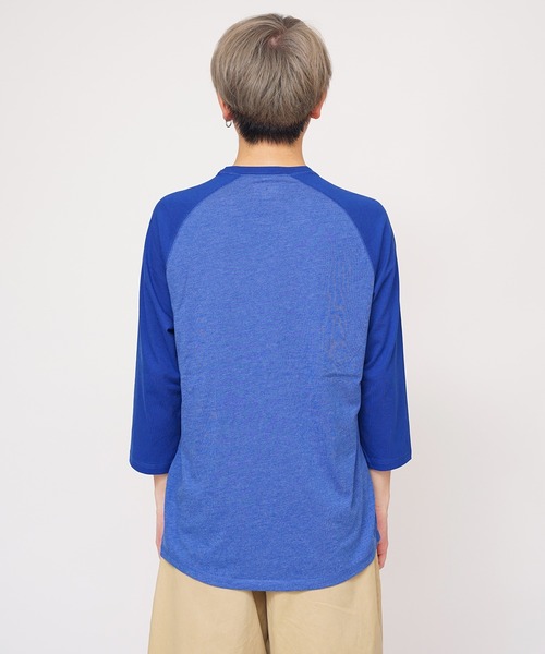 NEW ERA(ニューエラ)の「NEW ERA/ニューエラ Raglan Tee ラグランTシャツ 七分丈(Tシャツ/カットソー・メンズ・ホワイト×ネイビー/ホワイト×ブラック/ロイヤルブルー/ブラック×グレー/ネイビー・XL/L/S/M)」の7枚目の写真