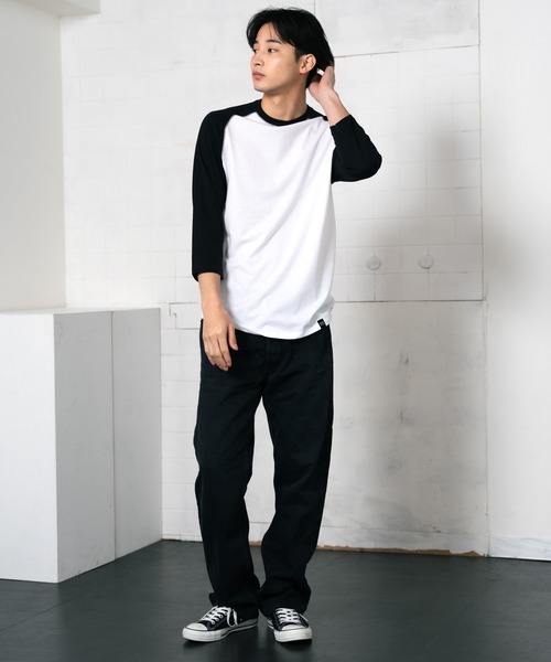 NEW ERA(ニューエラ)の「NEW ERA/ニューエラ Raglan Tee ラグランTシャツ 七分丈(Tシャツ/カットソー・メンズ・ホワイト×ネイビー/ホワイト×ブラック/ロイヤルブルー/ブラック×グレー/ネイビー・XL/L/S/M)」の21枚目の写真