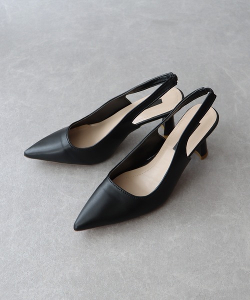 BLUEEAST（ブルーイースト）の「バックストラップミュール（パンプス・レディース・オフホワイト/ブラック/ベージュ・MEDIUM/LARGE/SMALL）」の3枚目の写真