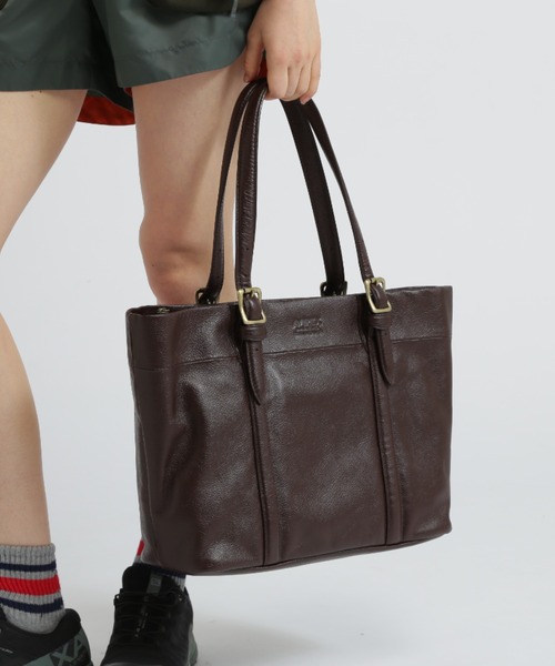 AVIREX（アヴィレックス）の「BULTO TOTE BAG ／ブルト　トートバッグ（トートバッグ・メンズ・ブラウン系その他3/ブラック/キャメル・F）」の2枚目の写真