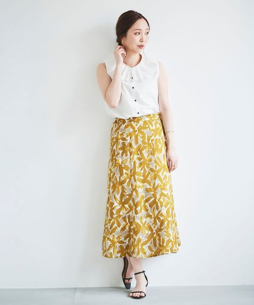 le.coeur blanc(ルクールブラン)の「タックエリノースリブラウス(シャツ/ブラウス・レディース・ブラック/オフホワイト・38)」の13枚目の写真