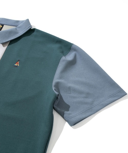 go slow caravan(ゴースローキャラバン)の「カットツイル4WAYストレッチクレイジーポロシャツ(ポロシャツ・メンズ・その他1/ネイビー/グリーン・MEDIUM/LARGE/X-LARGE)」の6枚目の写真