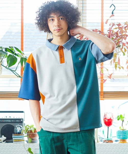 go slow caravan(ゴースローキャラバン)の「カットツイル4WAYストレッチクレイジーポロシャツ(ポロシャツ・メンズ・その他1/ネイビー/グリーン・MEDIUM/LARGE/X-LARGE)」の12枚目の写真