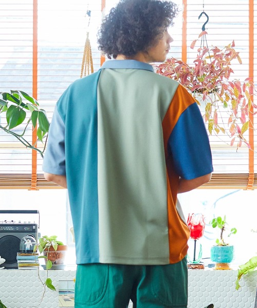 go slow caravan(ゴースローキャラバン)の「カットツイル4WAYストレッチクレイジーポロシャツ(ポロシャツ・メンズ・その他1/ネイビー/グリーン・MEDIUM/LARGE/X-LARGE)」の13枚目の写真