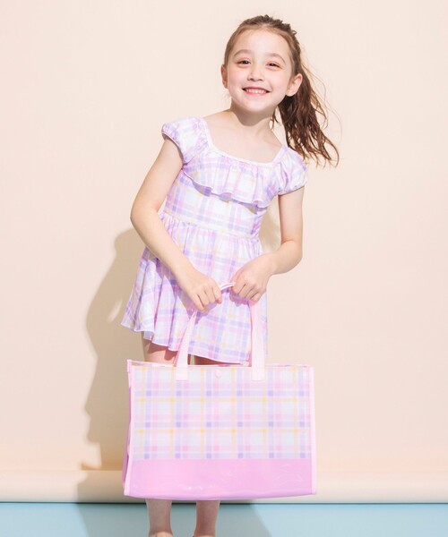 BRANSHES（ブランシェス）の「プールバッグ（スイムグッズ・キッズ・グレー/ピンク/ラベンダー/ブルー・FREE）」の6枚目の写真