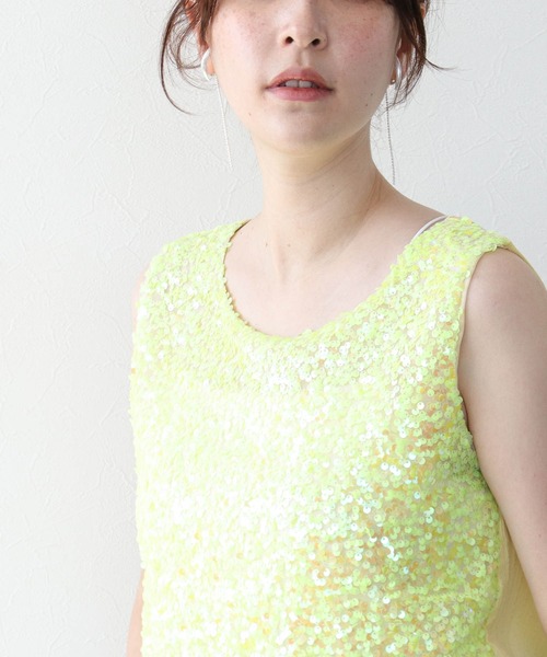 Cepica(セピカ)の「スパン切替ノースリブラウス(タンクトップ・レディース・イエロー/ピンク/ブルー・FREE)」の10枚目の写真