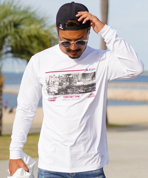 adamsJUGGLER(アダムスジャグラー)の「スローアップロングティー(Tシャツ/カットソー・メンズ・ホワイト/ブラック・S/L/M/XL)」の14枚目の写真