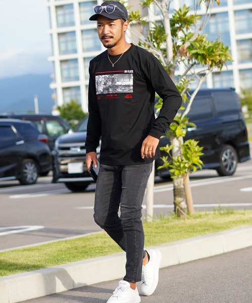 adamsJUGGLER(アダムスジャグラー)の「スローアップロングティー(Tシャツ/カットソー・メンズ・ホワイト/ブラック・S/L/M/XL)」の18枚目の写真