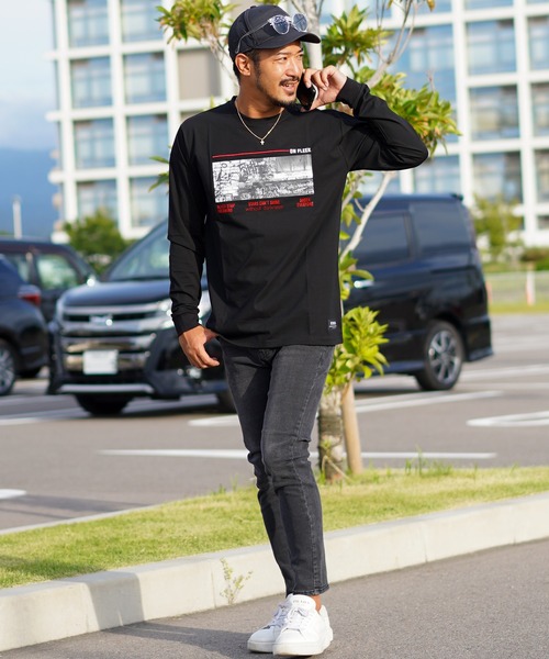 adamsJUGGLER(アダムスジャグラー)の「スローアップロングティー(Tシャツ/カットソー・メンズ・ホワイト/ブラック・S/L/M/XL)」の17枚目の写真