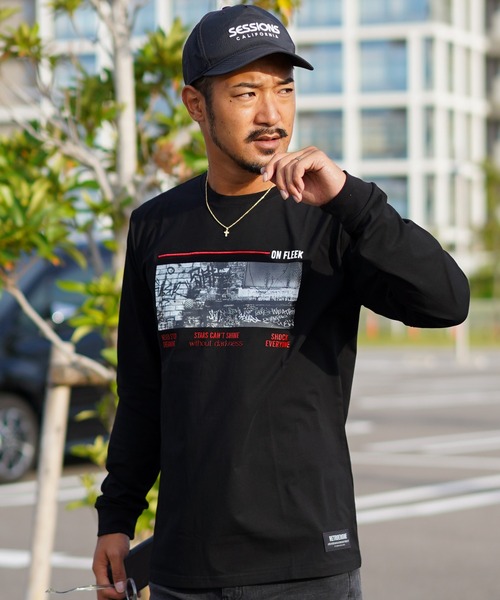 adamsJUGGLER(アダムスジャグラー)の「スローアップロングティー(Tシャツ/カットソー・メンズ・ホワイト/ブラック・S/L/M/XL)」の19枚目の写真