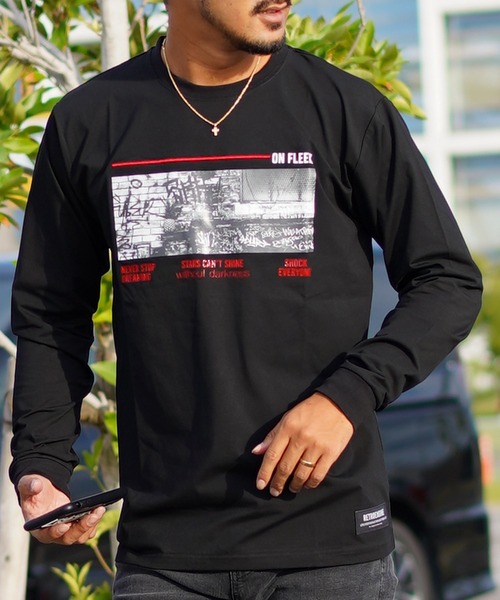 adamsJUGGLER(アダムスジャグラー)の「スローアップロングティー(Tシャツ/カットソー・メンズ・ホワイト/ブラック・S/L/M/XL)」の15枚目の写真