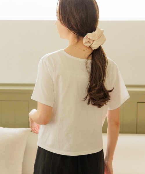 flower（フラワー）の「キャットプリントティーズ（Tシャツ/カットソー・レディース・ホワイト/ホワイト系その他・FREE）」の3枚目の写真