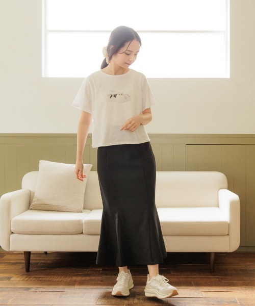 flower（フラワー）の「キャットプリントティーズ（Tシャツ/カットソー・レディース・ホワイト/ホワイト系その他・FREE）」の18枚目の写真