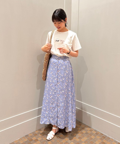 flower（フラワー）の「キャットプリントティーズ（Tシャツ/カットソー・レディース・ホワイト/ホワイト系その他・FREE）」の12枚目の写真