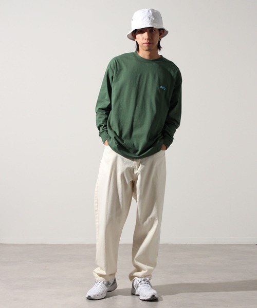 GERRY（ジェリー）の「【GERRY/ジェリー】ヘビーウェイト 胸ピスロングスリーブTシャツ（Tシャツ/カットソー・メンズ・グリーン/ホワイト/ブラック/アッシュグレー・L/LL/M）」の9枚目の写真