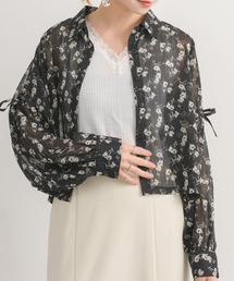 RETRO GIRL | リボン肩開きシアーSH(シャツ/ブラウス)