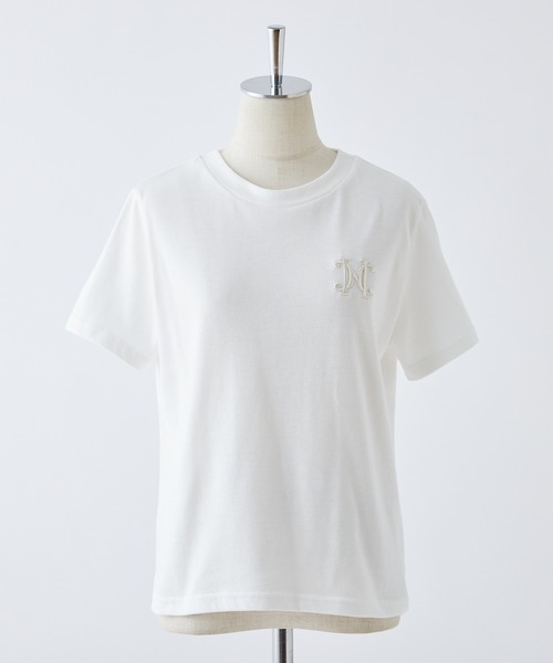 one after another NICE CLAUP(ワンアフターアナザーナイスクラップ)の「ワンポイント刺繍Tee(Tシャツ/カットソー・レディース・カーキ/オフホワイト/ブラック×ホワイト/オートミール・FREE)」の22枚目の写真