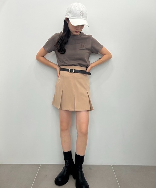 one after another NICE CLAUP(ワンアフターアナザーナイスクラップ)の「ワンポイント刺繍Tee(Tシャツ/カットソー・レディース・カーキ/オフホワイト/ブラック×ホワイト/オートミール・FREE)」の18枚目の写真