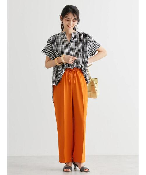 AMERICAN HOLIC（アメリカンホリック）の「フレンチスリーブバック切替シャツ（シャツ/ブラウス・レディース・グリーン系その他5/ブラック系その他3・L/M）」の14枚目の写真