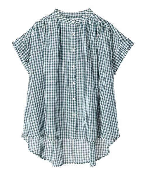 AMERICAN HOLIC（アメリカンホリック）の「フレンチスリーブバック切替シャツ（シャツ/ブラウス・レディース・グリーン系その他5/ブラック系その他3・L/M）」の22枚目の写真