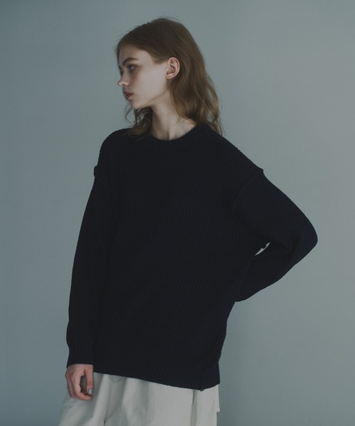 DOOPZ（ドープス）の「Crew Neck Stripe Color Knit - クルーネックストライプカラーニット（ニット/セーター・メンズ・ブラック/ホワイト・SMALL/LARGE/MEDIUM）」の2枚目の写真