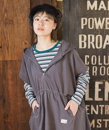 CUBE SUGAR | ショートスラブボーダー長袖クルーネックインナー(Tシャツ/カットソー)