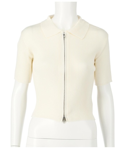 ANAP（アナップ）の「シアーリブ両ジップトップスカットソー（Tシャツ/カットソー・レディース・ブラック/グリーン/オフホワイト/レンガ・FREE）」の16枚目の写真