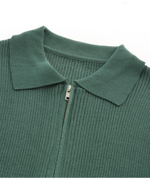 ANAP（アナップ）の「シアーリブ両ジップトップスカットソー（Tシャツ/カットソー・レディース・ブラック/グリーン/オフホワイト/レンガ・FREE）」の12枚目の写真