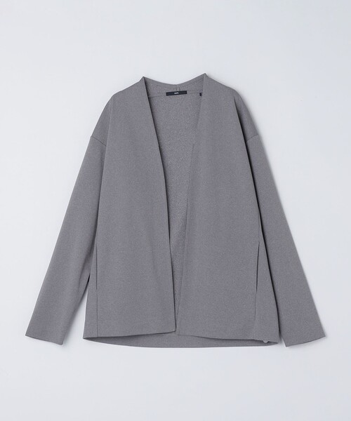 SHIPS(シップス)の「SHIPS: japan quality ツイル ジャージー ノーカラー カーディガン(カーディガン/ボレロ・メンズ・チャコールグレー/ブラック/ベージュ/ネイビー/グレー系その他・SMALL/MEDIUM/LARGE/X-LARGE)」の4枚目の写真
