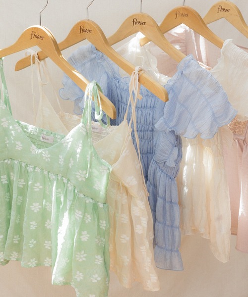 flower（フラワー）の「クリアフラワービスチェ（キャミソール・レディース・オレンジ/カーキ・FREE）」の5枚目の写真