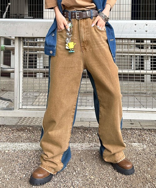 sedacle（セダクル）の「配色カラー切り替えデニム（デニムパンツ