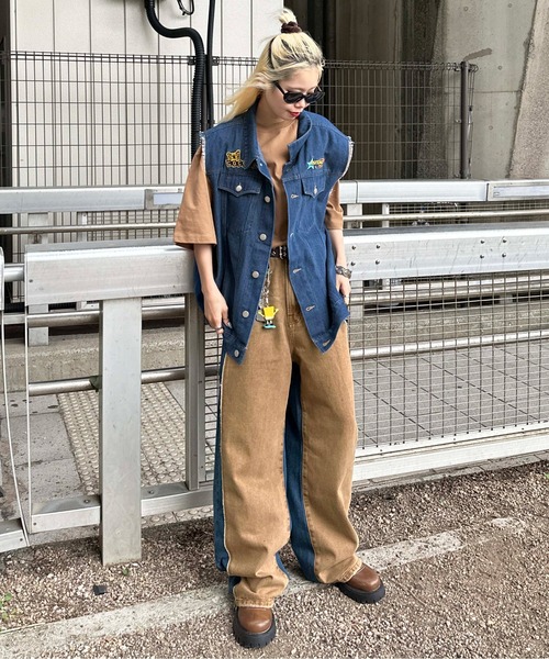 配色カラー切り替えデニム（デニムパンツ）｜sedacle（セダクル）の