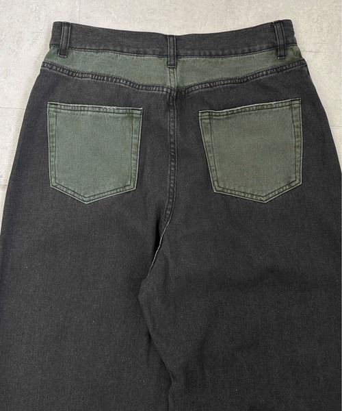 sedacle（セダクル）の「配色カラー切り替えデニム（デニムパンツ・メンズ・ブラック/インディゴブルー・MEDIUM/SMALL/LARGE）」の12枚目の写真