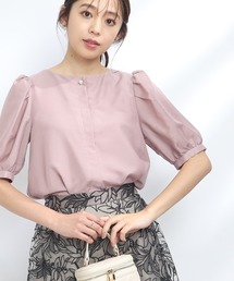 couture brooch | 【前後2WAY/洗える】シアーボリューム袖ブラウス(シャツ/ブラウス)