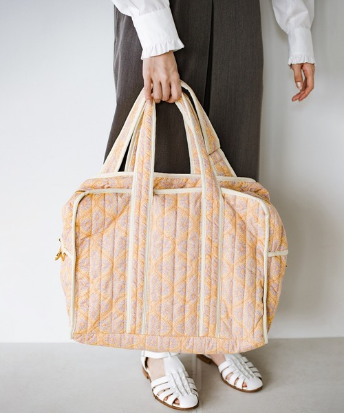 haco!（ハコ）の「【jou jou lier】インドプリントボストンバッグ（ボストンバッグ・レディース・ホワイト系その他/オレンジ系その他/ブルー系その他/グリーン系その他・ONE SIZE）」の4枚目の写真