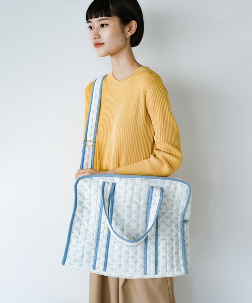 haco!（ハコ）の「【jou jou lier】インドプリントボストンバッグ（ボストンバッグ・レディース・ホワイト系その他/オレンジ系その他/ブルー系その他/グリーン系その他・ONE SIZE）」の9枚目の写真