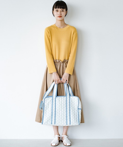 haco!（ハコ）の「【jou jou lier】インドプリントボストンバッグ（ボストンバッグ・レディース・ホワイト系その他/オレンジ系その他/ブルー系その他/グリーン系その他・ONE SIZE）」の5枚目の写真