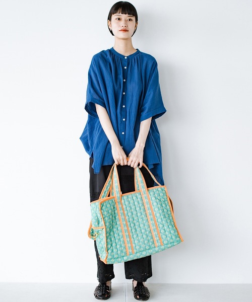 haco!（ハコ）の「【jou jou lier】インドプリントボストンバッグ（ボストンバッグ・レディース・ホワイト系その他/オレンジ系その他/ブルー系その他/グリーン系その他・ONE SIZE）」の12枚目の写真