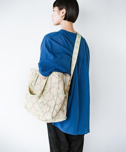 haco!（ハコ）の「【jou jou lier】インドプリントボストンバッグ（ボストンバッグ・レディース・ホワイト系その他/オレンジ系その他/ブルー系その他/グリーン系その他・ONE SIZE）」の17枚目の写真