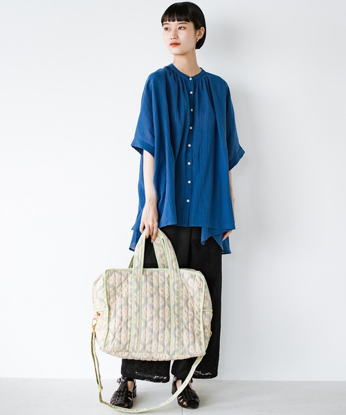 haco!（ハコ）の「【jou jou lier】インドプリントボストンバッグ（ボストンバッグ・レディース・ホワイト系その他/オレンジ系その他/ブルー系その他/グリーン系その他・ONE SIZE）」の7枚目の写真