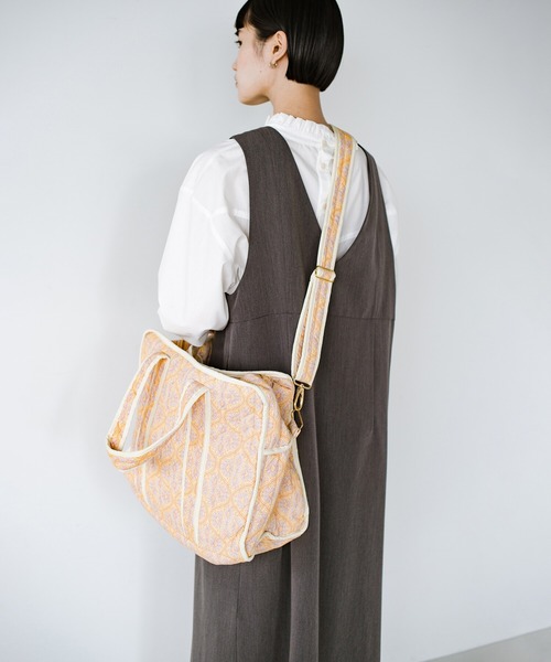 haco!（ハコ）の「【jou jou lier】インドプリントボストンバッグ（ボストンバッグ・レディース・ホワイト系その他/オレンジ系その他/ブルー系その他/グリーン系その他・ONE SIZE）」の20枚目の写真