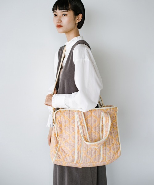 haco!（ハコ）の「【jou jou lier】インドプリントボストンバッグ（ボストンバッグ・レディース・ホワイト系その他/オレンジ系その他/ブルー系その他/グリーン系その他・ONE SIZE）」の21枚目の写真