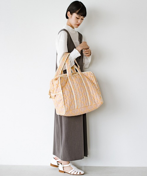 haco!（ハコ）の「【jou jou lier】インドプリントボストンバッグ（ボストンバッグ・レディース・ホワイト系その他/オレンジ系その他/ブルー系その他/グリーン系その他・ONE SIZE）」の8枚目の写真