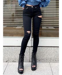 GYDA | M/W SIDE RIPPEDカラースキニーPT(その他パンツ)