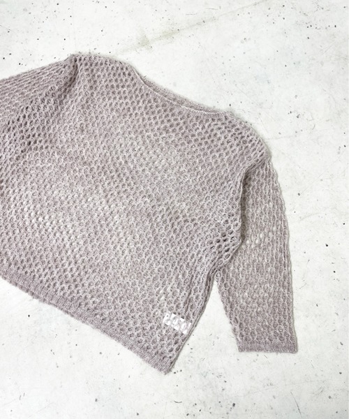 Meli rich（メリーリッチ）の「モヘヤメッシュルーズニット（ニット/セーター・レディース・ブルー/アイボリー/ブラック/グレー系その他/ベージュ/ブルー系その他・MEDIUM）」の9枚目の写真